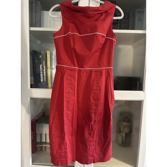 Vintage Women's BEBE Polka Dots Dress‎ Size medium RETRO - Picture 3 of 7